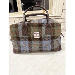 Harris Tweed Esk Travel Overnight Bag Glen Appin Scotland Grey Blue Green